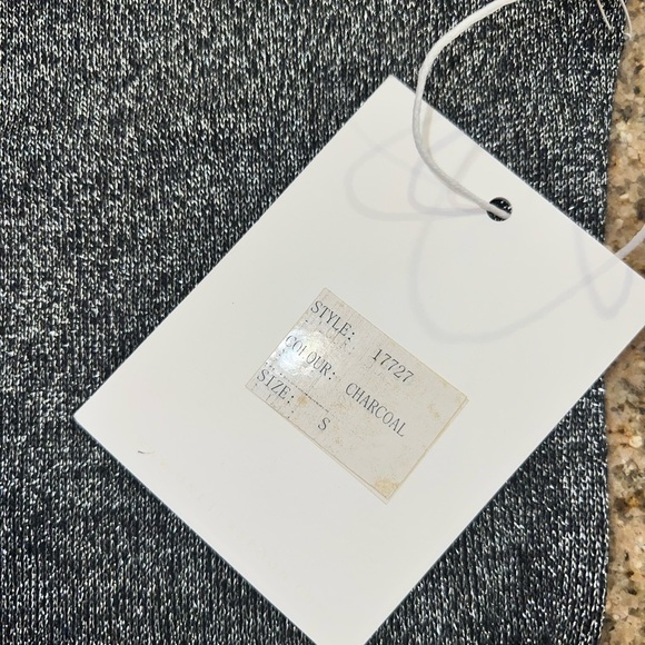 One Teaspoon Charcoal Bodycon Midi Dress Mock Neck Zipper back Shimmer Small NWT - Picture 9 of 11